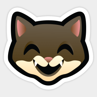 Brown Kitty With White Chin Sticker